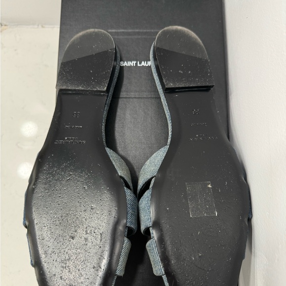 Yves Saint Laurent denim Tribute slides - Picture 5 of 6